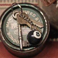 Fashion Creative Billiard Pool Keychain Table Ball Key Ring Lucky Black No.8 Key Chain 25mm Resin Ball Jewelry Gift