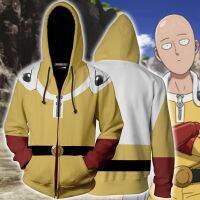 คอสเพลย์ ONE PUNCH PUNCH-MAN พิมพ์ผู้ชายลำลองเสื้อกันหนาวหมวกเสื้อกันหนาวเสื้อแจ็คเก็ตญี่ปุ่นอะนิเมะ