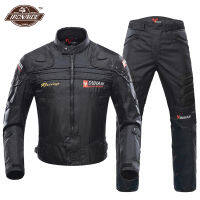 DUHAN Windproof Motocross แจ็คเก็ตรถจักรยานยนต์กางเกงผู้ชายรถจักรยานยนต์แจ็คเก็ตสวมใส่เกราะ Moto เสื้อผ้าสำหรับ Winter