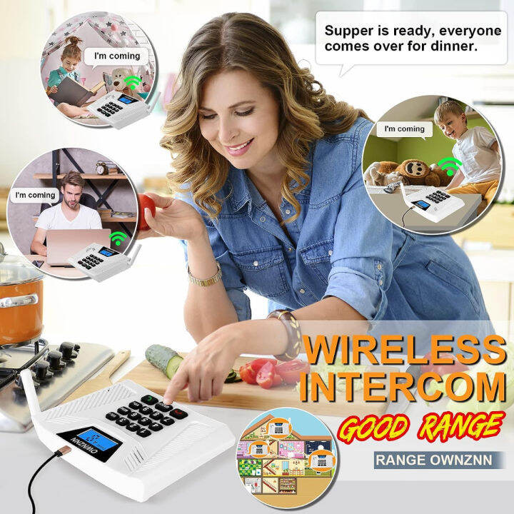 ownznn-intercoms-wireless-for-home-upgrade-2022-4921-feet-range-intercom-with-automatic-answer-full-duplex-home-intercom-system-hands-free-wireless-intercom-system-for-home-business-6-packs-white