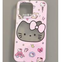 เคสไอโฟนน่ารัก สีชมพูขับรถ KT cat apple 14/13promax เคสโทรศัพท์มือถือ 12/11pro นิ่ม xr/xsmax ตัวเมีย 7/8p