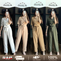 ⚡️พร้อมส่ง⚡Greenmanpor - จั๊มสูทขายาว 2pcs จั๊มสูท+เข็มขัด Zoo zoo jumpsuit