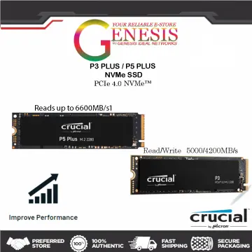 Crucial CT500P5PSSD8 - Crucial - P5 Plus 500GB PCIe Gen4 3D NAND
