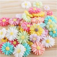 100pcs 13mm DIY Accessory Mixed colors Shiny Chrysanthemum Flower Resin Flatback Embellishment Beads Craft Scrapbooking Mobile Beads