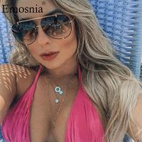 {Paopao glasses}Emosnia Unisex Pilot Modis แว่นตากันแดด Oculos De Sol Feminino 2019ผู้หญิงหรูหราผู้ชายยี่ห้อ Designer แว่นตากันแดด Vintage UV400