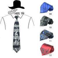 ﹊℡❦ MenS Party Tie Necktie Formal Dress Gift Wedding Shirts Cravat Music Note Spectrum Design Mix 4 Inch Classic Business Fashion