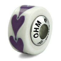 บีดแก้ว มูราโน่ Aubergine Adoration OHM Murano Glass Bead Charm