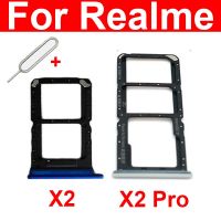 อะแดปเตอร์ถาดซิมการ์ดสําหรับ OPPO Realme X2 X2 Pro ถาดซิมการ์ดคู่ SD Card Reader Holder Slot อะไหล่