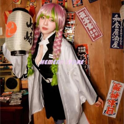 Anime Demon Slayers Cosplay Kimetsu No Yaiba Anime Kimono Kanroji Mitsuri Cosplay Costume Halloween Role Party Adult Kids Gift