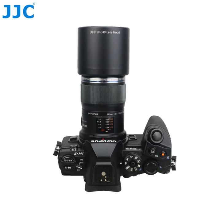 jjc-reversible-กล้องเลนส์สำหรับ-olympus-m-zuiko-digital-ed-60-มม-f2-8-เลนส์มาโครแทนที่-olympus-lh-49-เลนส์หลอด-yrrey