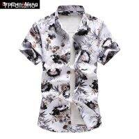 ☸ Size 5XL 6XL 7XL Mens Hawaiian Shirt 2023 New Fashion Printing Short Sleeve Male Brand