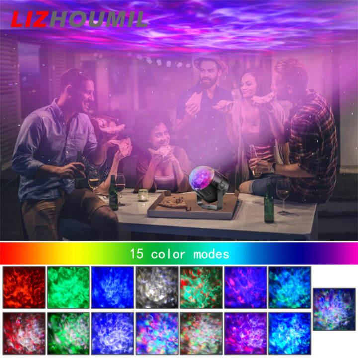 ไฟเครื่องฉายรูปดาว-lizhoumil-15สี8ระดับโหมดหรี่แสงโคมไฟลูกบอล-led-ดิสโก้-usb-ตกแต่งไฟสำหรับบ้านกลางคืน