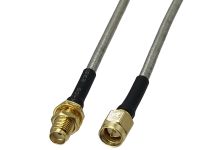 1pcs RG402 0.141 SMA Male Plug to SMA Female Jack Bulkhead Nut RF Coaxial Connector Flexible Pigtail Jumper Cable New 4inch 5M