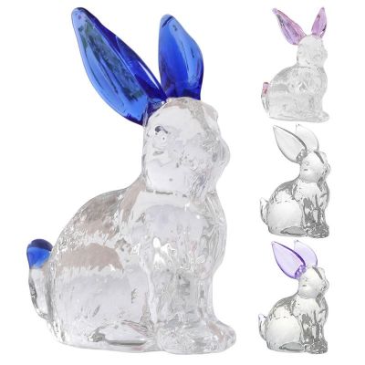Crystal Rabbit Statue 2023 Spring Festival Easter Bunny Crystal Figurine Zodiac Animal Statues Crystal Ornaments For Living Room