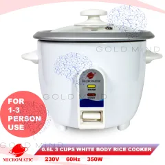 Micromatic Rice Cooker 6-8 Person 620W - Yellow Elephant Everyday Low Price