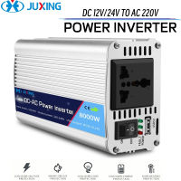 JUXING 8000W รถยนต์ไฟฟ้าอินเวอร์เตอร์ DC 12V/24V เพื่อ AC 110V / 220V แปลงกับ 2 พอร์ต USB แก้ไขไซน์เวฟสำหรับรถยนต์, บ้าน, กลางแจ้ง