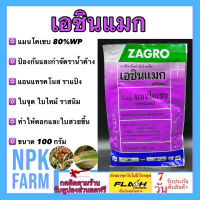 เอซินแมก ขนาด 100 กรัม แมนโคเซบ 80% WP กำจัด โรคใบจุด ใบไหม้ ราน้ำค้าง ราสนิม โรคเน่าคอดิน ทำให้ดอกและใบสวยขึ้น ใช้ในพืชทุกชนิด npkplant