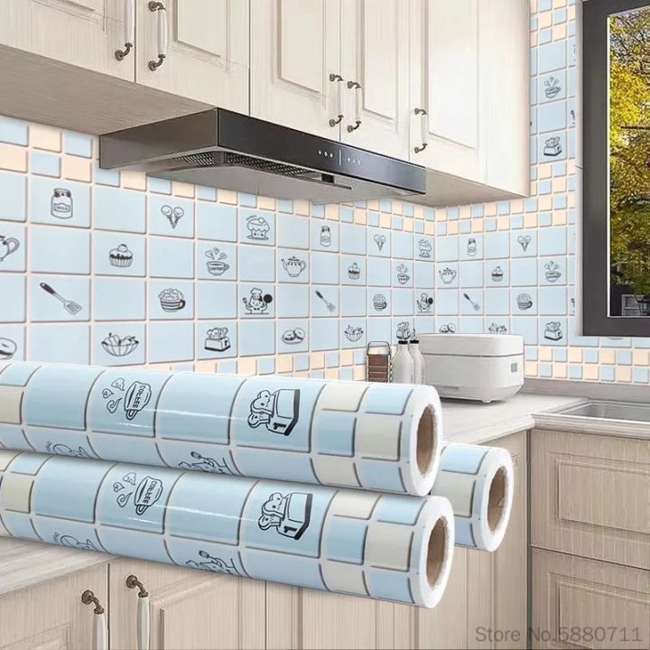 24-home-accessories-ฟิล์มติดด้วยตนเองในครัวทนอุณหภูมิสูงกันน้ำและน้ำมันไวนิลวอลล์เปเปอร์กระเบื้องห้องน้ำ3dwall-สติกเกอร์บ้าน