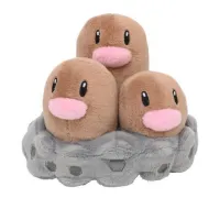 รุ่นใหม่ข้ามพรมแดน Dugtrio Plush ตุ๊กตาตุ๊กตาหนูสามตัว ตุ๊กตาเกมต่อพ่วง