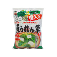 ซุปมิโซะกึ่งสำเร็จรูปผสมผักโขม 152.8 กรัม Instant Miso Soup Spinach 152.8 g.