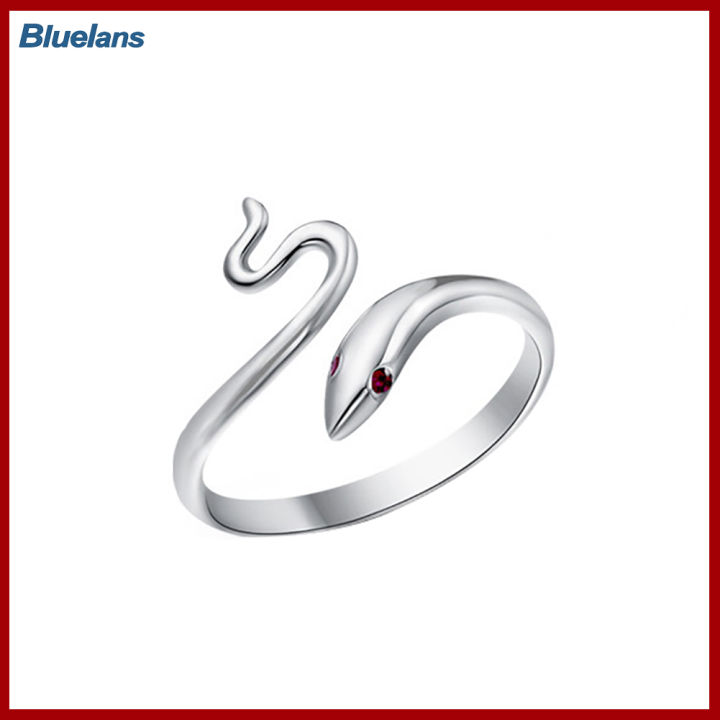 Bluelans®ของตกแต่งเครื่องประดับสำหรับงานเลี้ยงปาร์ตี้แหวนรูปงูหยักศกปรับได้สำหรับผู้หญิง