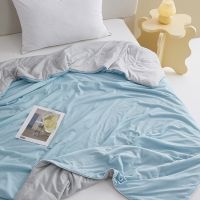 ผ้าห่มไหมเย็น Cool quilt/Air Conditioner Quilt สีพื้น ขนาด 6 ฟุต ผ้าห่มเย็น นุ่มลื่น เย็นสบาย