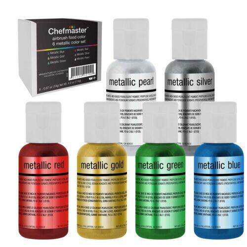 Chefmaster Airbrush Metallic 6 Colors Kit 20 ml (Sold per set) Lazada PH