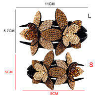 กิ๊บติดผมคริสตัลกิ๊ฟติดผมสำหรับผู้หญิงหญิงสาวกิ๊ฟติดผมดอกไม้พลอยเทียมคู่สำหรับผู้หญิง