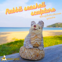 Andaman seashell  ตุ๊กตาปูนปั้นติดเปลือกหอย กระต่าย ติดหอยแครง