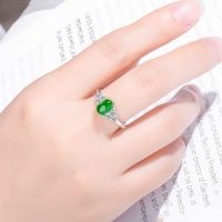 ๑❡ Hetian jade ring female authentic s925 pure silver natural jade spinach green joker breadwinners jade ring send certificate