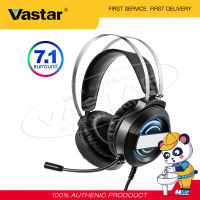 Vastar 7.1 GAMING HEADSET หูฟังพร้อมไมโครโฟนสำหรับพีซีคอมพิวเตอร์สำหรับ Xbox One PS4 เกมมืออาชีพรอบทิศทางสเตอริโอเสียง RGB แสง