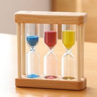 Creative 1/3/5 Minute Wooden Sand Glass Hourglass Timer Clock Home Decor Gift For Childern Simple Style Timer Kitchen Tools