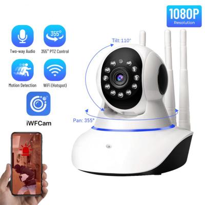 ZZOOI 360° Camera 1080P Surveillance Camera With Wifi IR Night Vision Motion Detection Two Way Audio Home Security Smart Video Camera