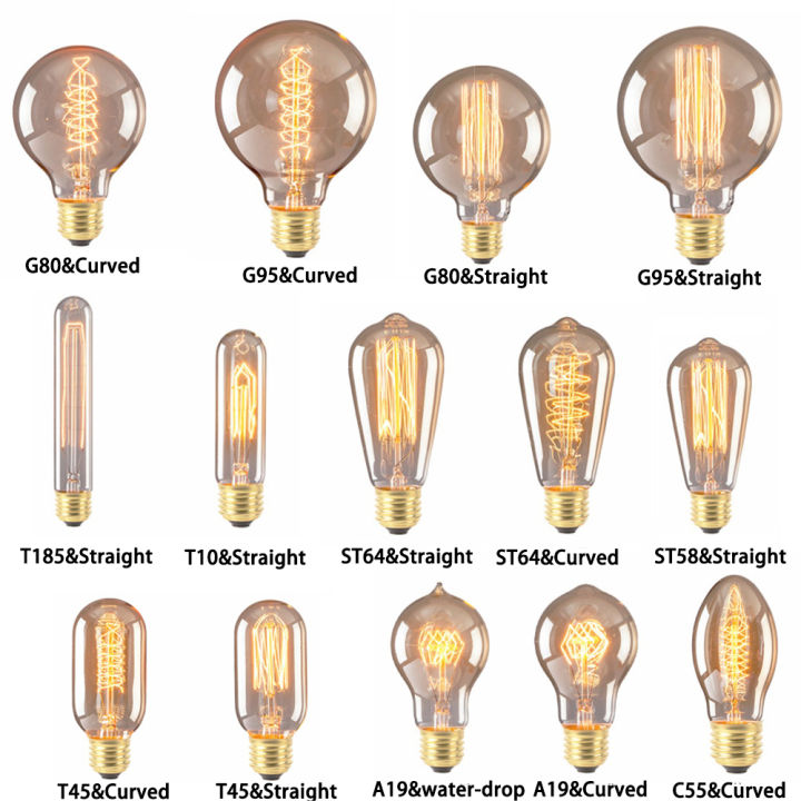 8jia8hao-ขั้ว-e27-สีขาวอบอุ่น-ไฟบอล-การตกแต่ง-หลอดไส้โบราณ-กระจก-หลอดไฟวินเทจเรโทร-เส้นใย-โคมไฟเอดิสัน