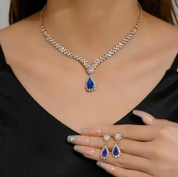Jade Angel Wedding Jewelry Sets for Brides Chic Teardrop Cubic Zirconia Necklace  Earrings Set for Bridal Bridesmaid Gift - China Jewelry Set and Bride Jewelry  Set price | Made-in-China.com