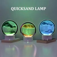 Creative Quicksand Lamp LED Sandscape Lamp decoration maison Mood light Night Light 2023 Ramadan Party Lighting Decorative Lamps Night Lights