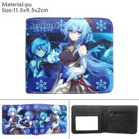 ♂ Anime Genshin Impact Diluc Razor Pu Wallet Coin Pocket Photo Credit Card Holder Teenager Boy Girl Casual Cartoon Cosplay Purse