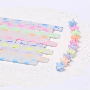  Luminous Origami Star Paper Strips,210 Sheets Lucky