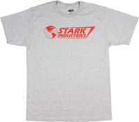 Marvel Mens Iron Man Stark Industries Corporate Logo T-Shirt