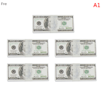 Fre SHENG 5 Bundles 1:12 Dollhouse Miniature Play Money Mini Doll House Banknotes