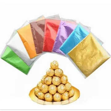 100 PCS 20*20cm Gold Aluminium Foil Candy Chocolate Cookie