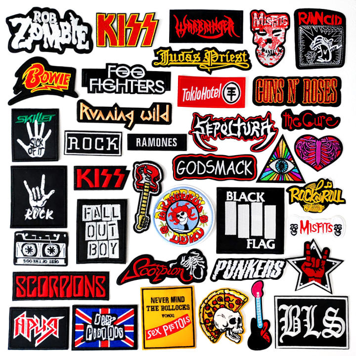 Boutique DIY accessories ۞ ROCK BAND Patches Cool Embroidery For T ...