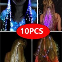 10PCS LED Flashing Hair Braid Glowing Luminescent Hairpin Novetly Hair Ornament Girls Led Toys New Year Party Christmas Gift