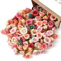 【YF】 50Pcs 2cm Artificial Flowers Heads Wedding Decoration Fake Wreath Scrapbook Gifts Accessory