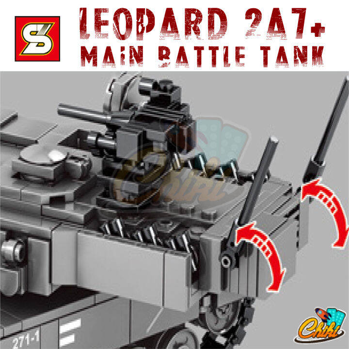 ตัวต่อ-leopard-2a-main-battle-tank-รถถังสีเทา-sy0104-จำนวน-898-ชิ้น