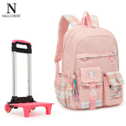 Nallcheer Xe đẩy schoolbag trẻ em trung học Chống thấm nước và sáng trường