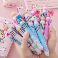 10 Color Kawaii Animal Cartoon Ballpoint Pen Cute School Office Supply Stationery Papelaria Escolar Multicolor Pen for Girl Gift