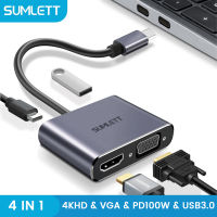 USB CถึงตัวแปลงVGA HDMI,4-In-1 Type C Hubพร้อม4K HDMI,1080P VGA,USB 3.0, 87W USB C PD Charge,thunderbolt 3 Multiportอะแดปเตอร์สำหรับMacBook Pro 2019/2018/2017,Nintendo Switch,Galaxy S10/S9/Note9/8,Hua Wei Mate10/20/P20/P30,XPS13ฯลฯ