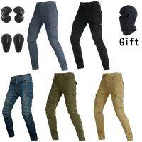 ☸♦♙ VOLERO Female Motorcycle Riding Jeans Loong Biker Fashion Protection Trousers Slim Locomotive Leisure Pants Five colors