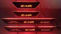 Sale! TOYOTA CHR สคัพเพลท Logo C-HR มีไฟ ( Scup Plate C-HR LED ) ไฟสีแดง